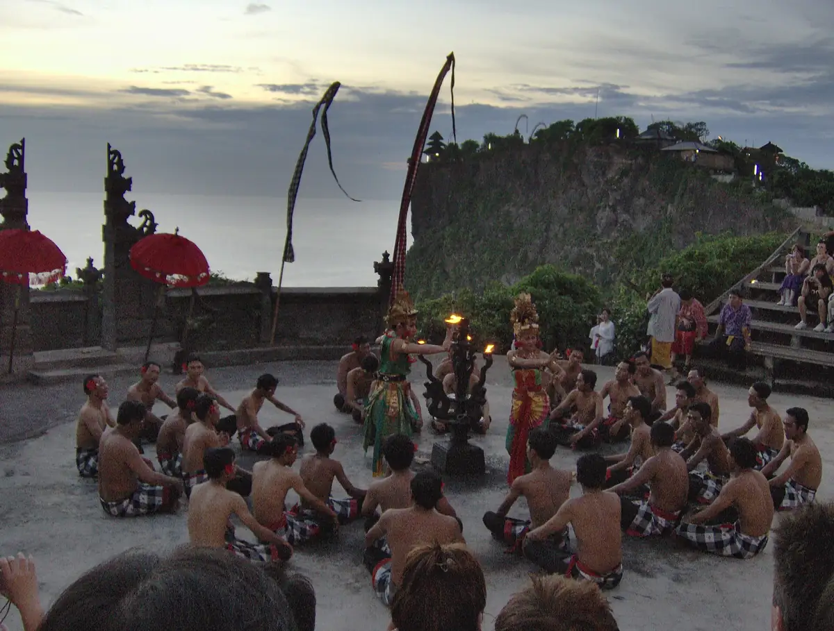 Kecak fire dance at sunset